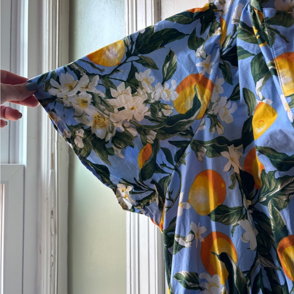 Anthropologie Lemon Print Maxi Dress - Picture 3 of 5
